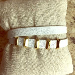 Gold Remy Leather Wrap Bracelet